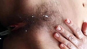 the babe gets her ass fucked close-up in the car during a tutorial