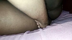 ebony bbw gets upskirt massage from uncle in kitchen