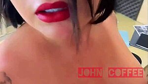Japonesa Hotwife Lina Nakamura Seduces Husband's Friend at Office. GIVES PUSSY to Monster Cock John Coffee!