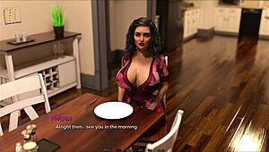 Milf brunette plays dancing game casually