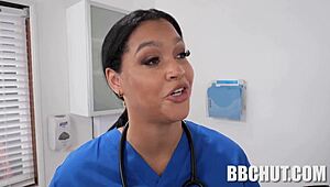 Ebony Teen Climaxes With Interracial Partner