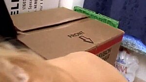 Cara Wiped The Boss's Penis On Her Pussy Before Pushing The Cat In