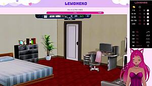 Lewdneko dives into Harem Hotel game. Part 27 brings big tits maid action in 3D!