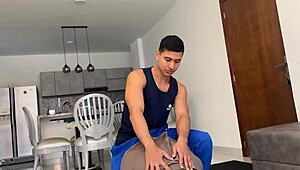 my yoga teacher gets naughty with me during class in part 1.