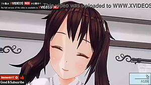 in this uncensored japanese hentai anime, she gives handjob and blowjob with asmr sounds