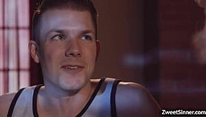 Stepson Codey Steele satisfies his stepmother Lisey Sweet’s desires in a hardcore scene.