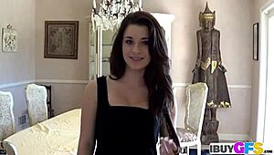 Britney Blue fingers her tight pussy