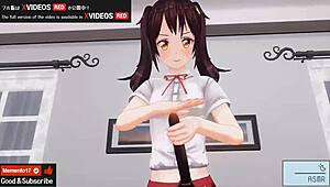 in this uncensored japanese hentai anime, she gives handjob and blowjob with asmr sounds