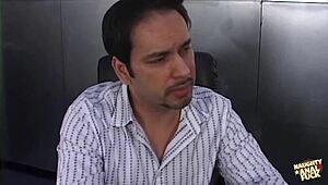 Blonde office lady enjoys 69 and anal opening.