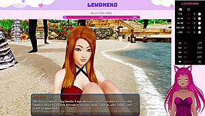 Lewdneko dives into Harem Hotel game. Part 27 brings big tits maid action in 3D!