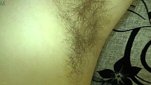 chubby milf flaunts hairy pussy and armpits up close