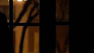 Cute freckled brunette in long socks enjoys a relaxing session