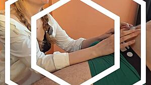 Russian chick grabbed a neighbors penis