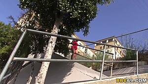 Julie Cash stars in a wild scene, getting pounded hard by a massive BBC.