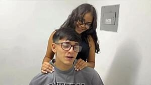 So, my new Medellin stepsister begged for office sex during her hot interview