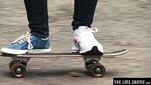 Daring Blonde Girl Sneaks Into Stranger's House to MASTURBATE Wildly on Their Bed