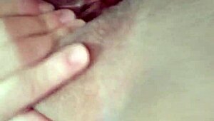 Delicious little pussy gets filled with cum!
