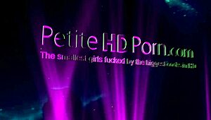 Petite girl slammed hard with rough doggystyle action!