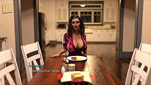 Milf brunette plays dancing game casually