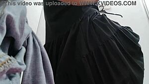 Big ass Latina in measured clothing gets exposed in public
