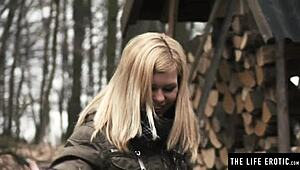 Daring Blonde Girl Sneaks Into Stranger's House to MASTURBATE Wildly on Their Bed