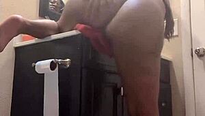 Naejae Grinds Her Pussy on Towel Against Bathroom Counter