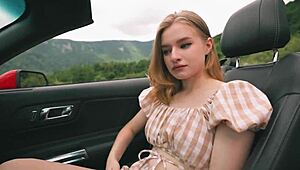 Pay for gas or strip those panties, I nailed stepsister in woods