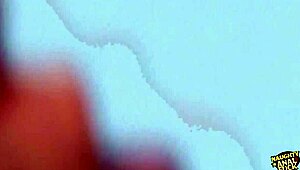 Pigtail girl licks whipped cream