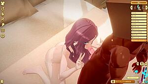 Hey, That Perverted Guy Toys With The Cute Girl's Big Tits In Hentai!