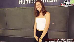 German Teen Slut Enjoys Outdoor Pov Sex On The Street