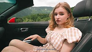 Pay for gas or strip those panties, I nailed stepsister in woods