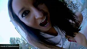 Wonderful Brunette Girl Fuck Outdoor With Cum In Mouth And Squirting