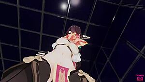 Masked bitch Beidou rides in intense sex scene