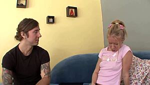 horny stud bangs cute babe brooklyn joleigh on couch