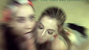 bobbi dylan and kyra rose tease with sloppy 4th of july licks.