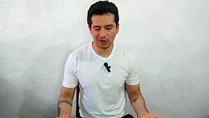 Giving Oral to My Married Straight Colleague at Work in a Stream.