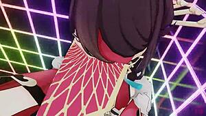 Masked bitch Beidou rides in intense sex scene