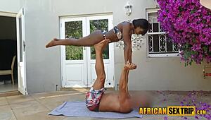 cute black girl gets rough interracial outdoor blowjob and facial from big white dick 😈