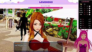 Lewdneko dives into Harem Hotel game. Part 27 brings big tits maid action in 3D!