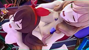 Lisa fucks Amber in futanari Genshin Impact style