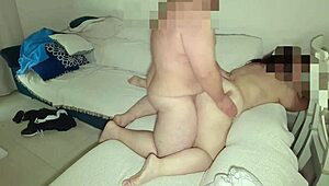 Big butt stepmother hints at getting fucked hard against the couch