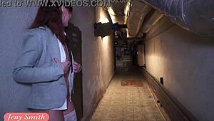 Uh, I’m like totally caught... naked Jeny Smith sneaking through lost corridors, oops!