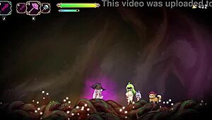 In Futakinvallyer v0.034, the new boss fight features asian futanari with monster cock and big tits