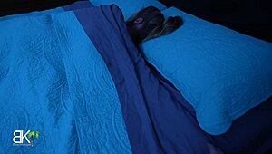 Stepson comes to his stepmother’s bed after a nightmare and gets a pleasant surprise.
