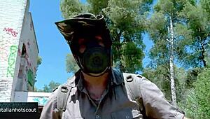 slutty brunette gets the cock shoved in her pussy and she enjoys it very much.