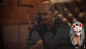 Sexy secretary with huge boobs at work