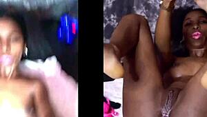 Goddess luxxx28 shows off her spread while playing with toys.