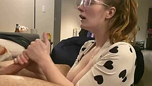 Huge cock sprays cum on huge tits in bodysuit