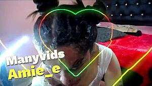 slut destroys his face with a lot of spit full deepthroat