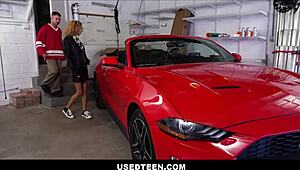 Used Teen - Skinny Girl Shows Boyfriend His Car - Allie Addison Nicky Rebel
